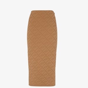 $1,350 NWT FENDI Knit pencil midi-skirt with textured logo stitching size 6